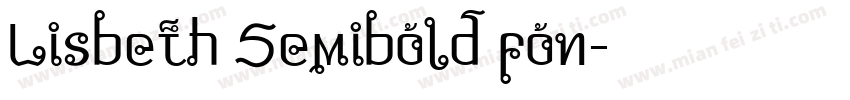 Lisbeth Semibold fon字体转换